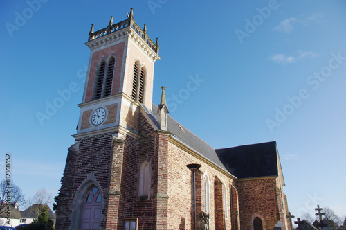 Canvas Print L'église St Jacques le Majeur St Jacques de la Lande