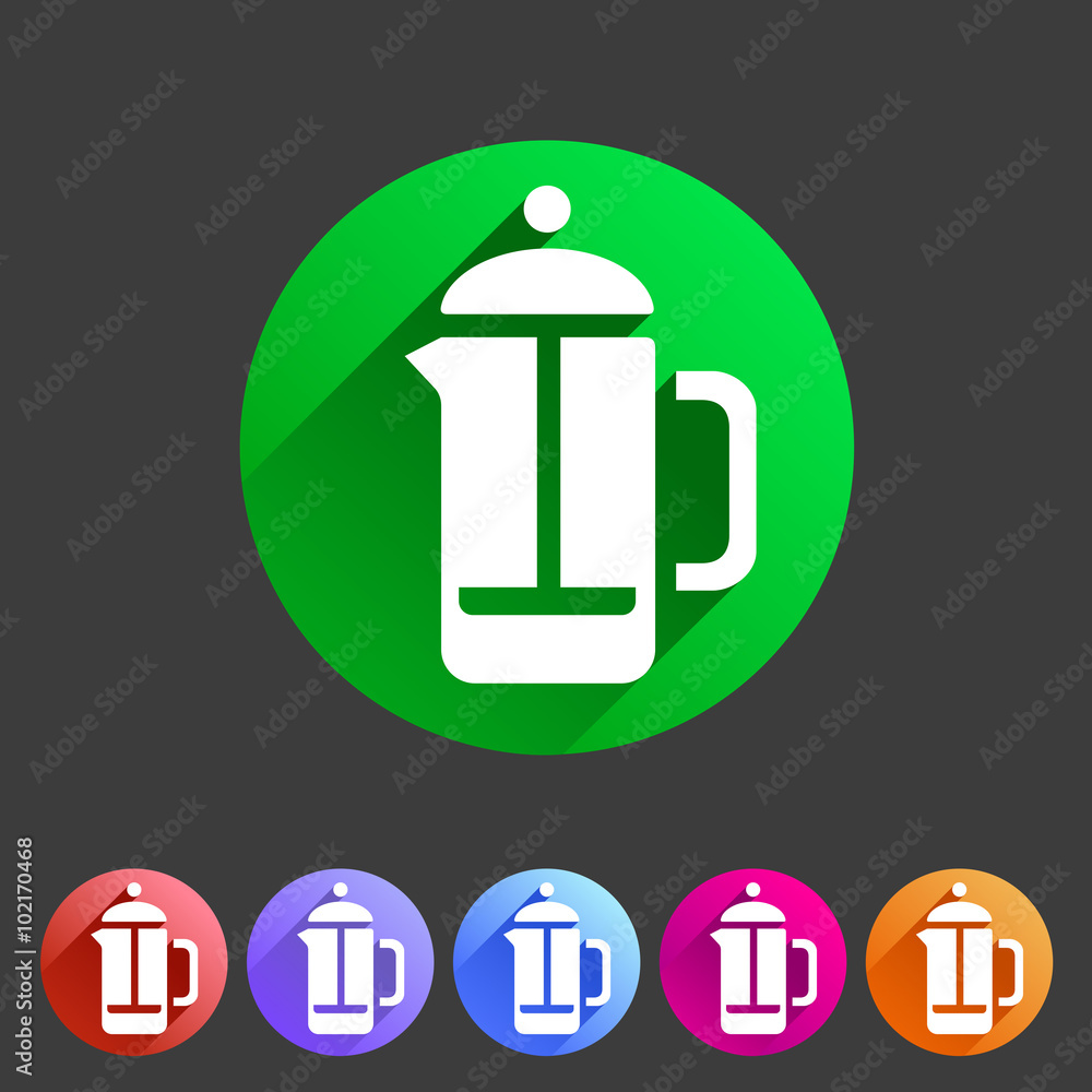 french press coffee icon flat web sign symbol logo label french press coffee icon flat web sign symbol logo label