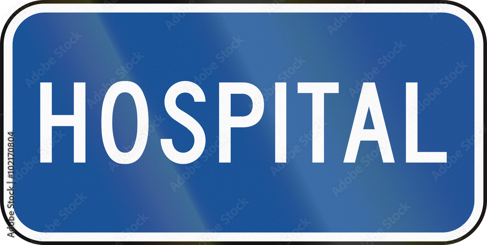 United States MUTCD road road sign - Hospital United States MUTCD road road sign - Hospital