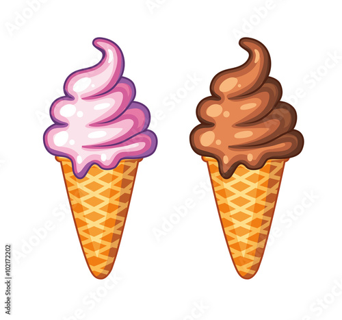 Ice cream cones.