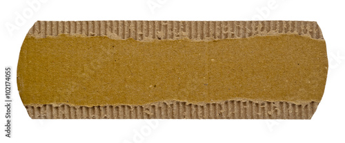 Old paper torn strip isolated