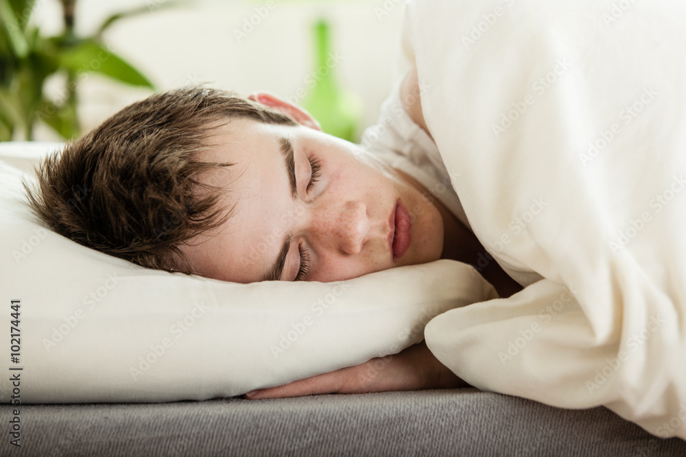 Young boy enjoying a peaceful sleep Young boy enjoying a peaceful sleep