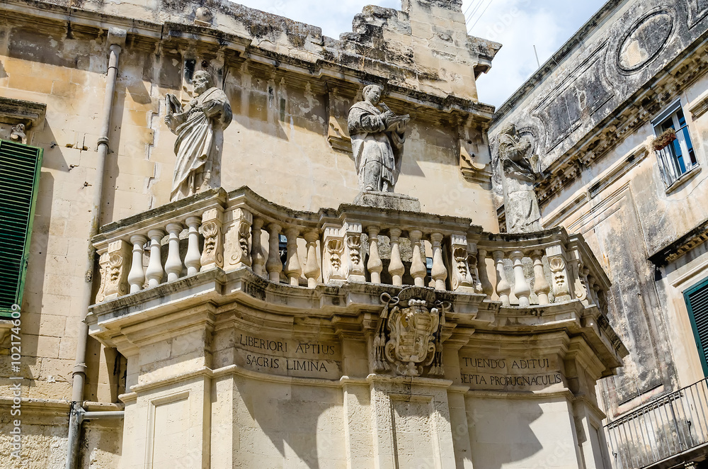 Propylaea, main gateway of Cathedral Square in Lecce, Salento, I