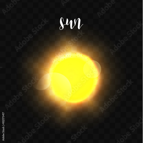 Sun Planet. Bright Realistic Sun with Rays, Glow and Sparks. Sunshine Design.  Space Background. Global Warming Concept Stock Vector - Illustration of  planet, burst: 123262779