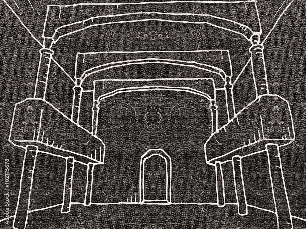 Obraz premium Interior architecture draw