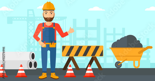 Builder showing thumbs up.
