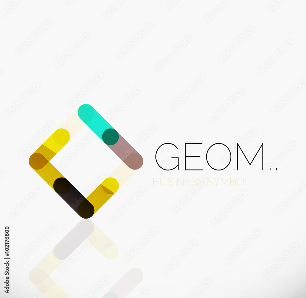 Logo, linear abstract geometric icon Logo, linear abstract geometric icon