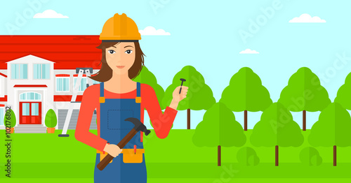 Cheerful repairer engineer.
