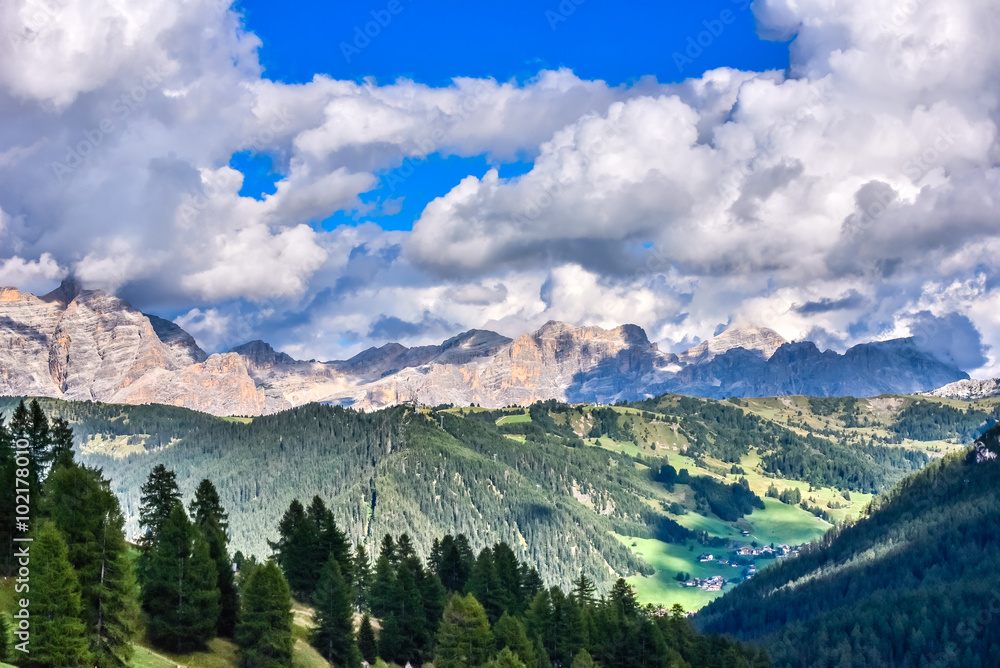 Dolomites Italy - Val Gardena -  Passo Sella