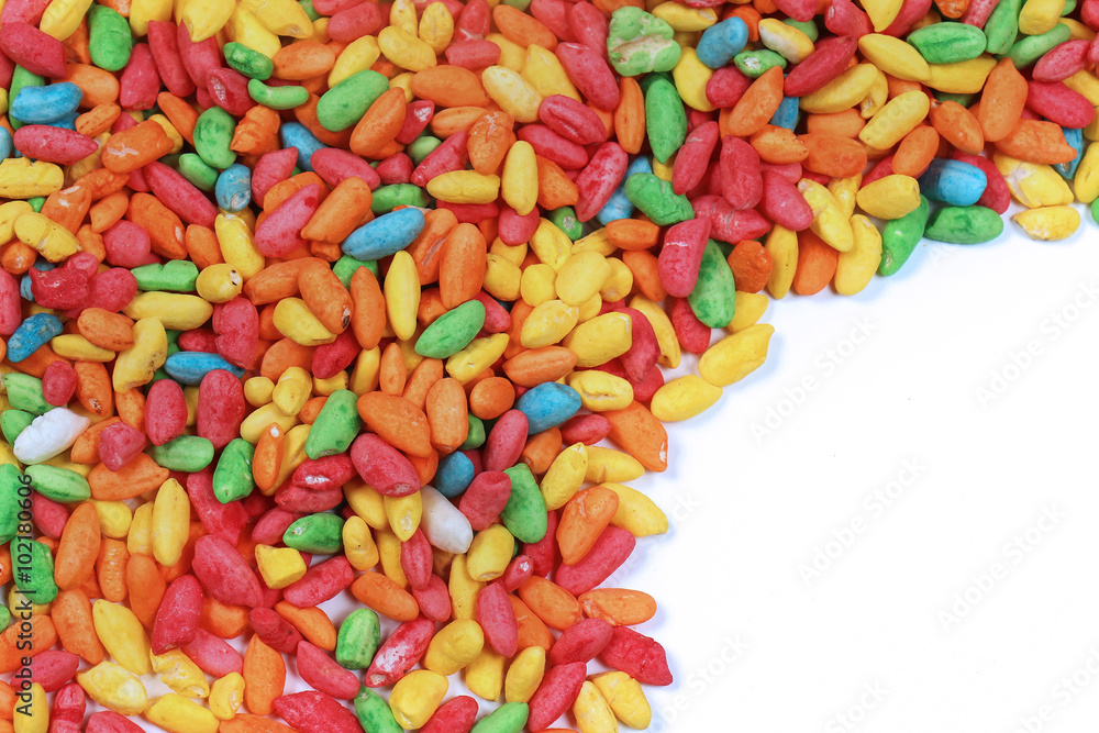Colorful rice background Colorful rice background