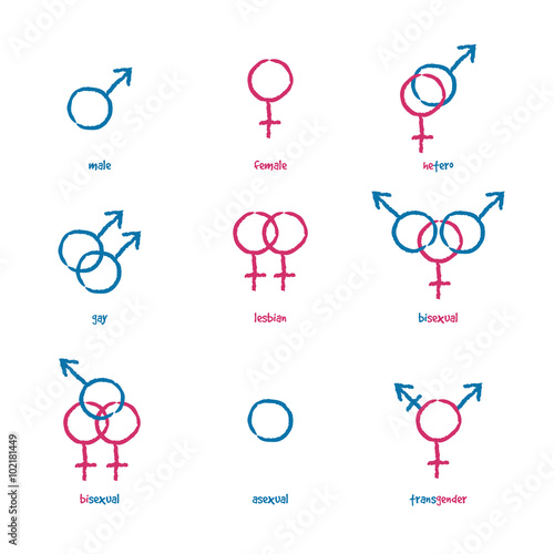 Icons gender color