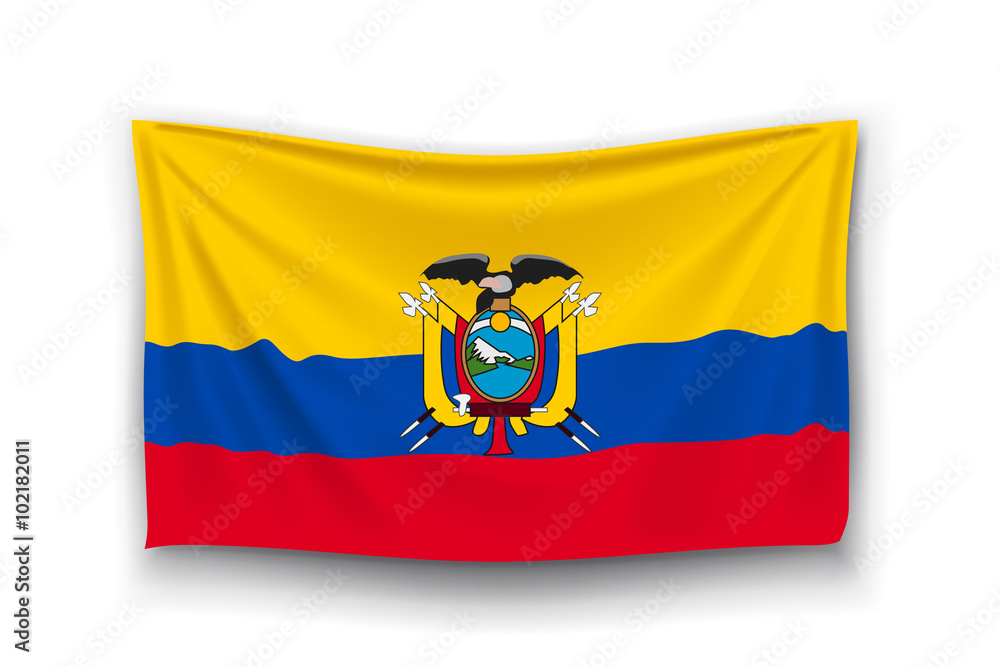 Fototapeta premium flag of ecuador