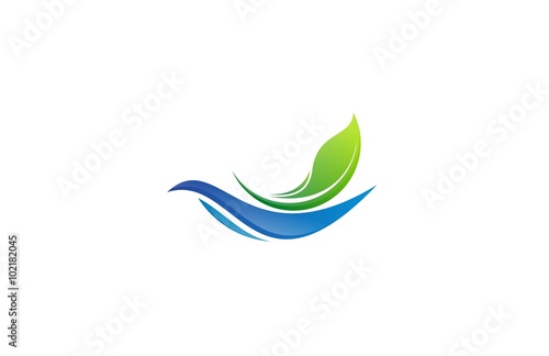 wave leaf logo