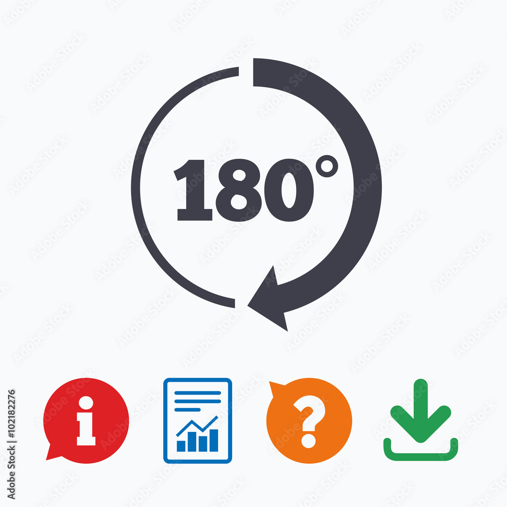 Angle 180 degrees sign icon. Geometry math symbol Angle 180 degrees sign icon. Geometry math symbol