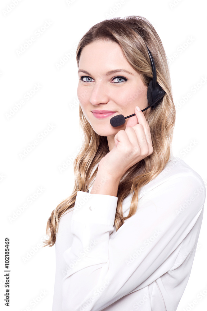 Beautiful help-desk female executive Beautiful help-desk female executive