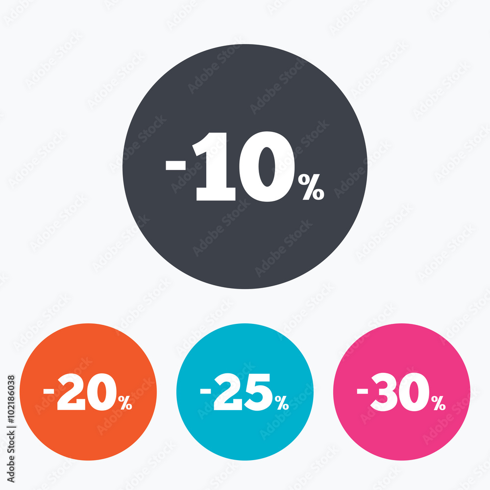 Sale discount icons. Special offer price signs. Sale discount icons. Special offer price signs.