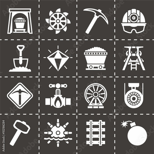 Vector Mining icon set
