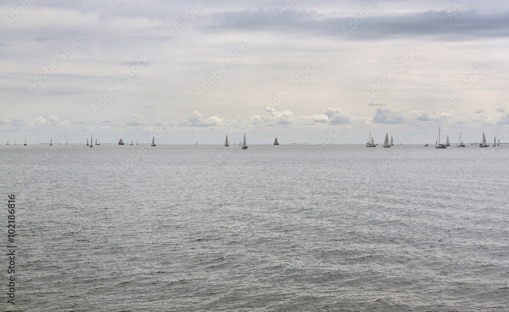Yachts on the horizont Yachts on the horizont