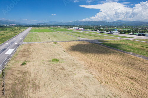 view from the airfield of air