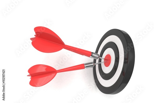 Three arrows darts in center.