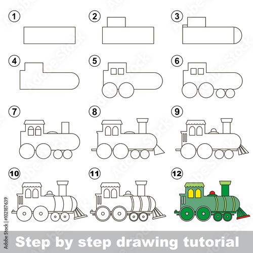 How to draw a Locomotive