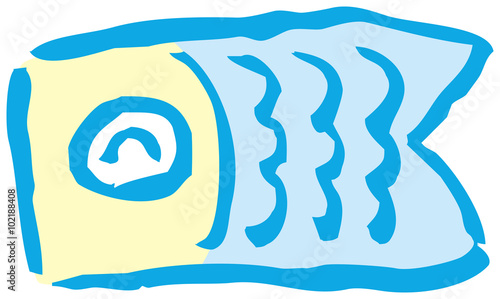 こいのぼり　筆書き