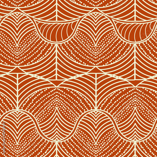 Ethnisches nahtloses Muster mit Wellen. Vektor-Illustration