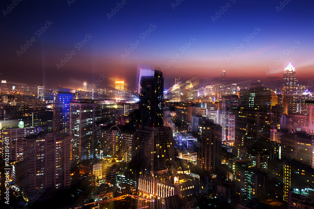 Abstract cityscape in the night. moving camera zoom shot,abstract background Abstract cityscape in the night. moving camera zoom shot,abstract background