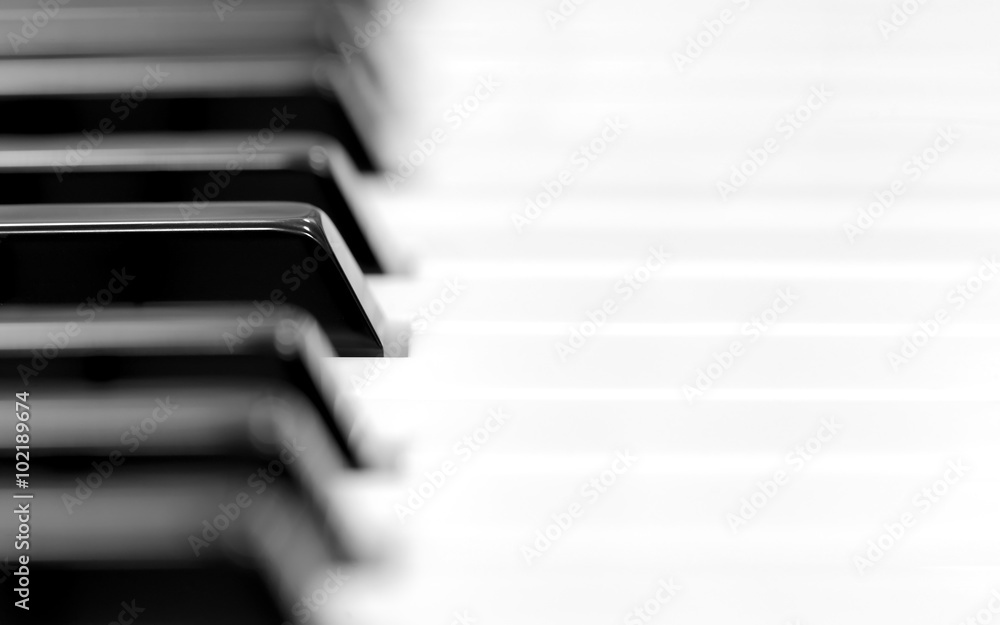 Naklejka premium Close-up of piano keys