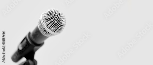 Microphone on a white background