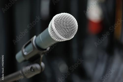 Close-up of microphone