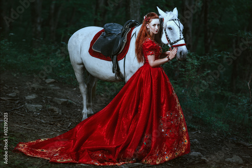 Woman dressed in medieval dress