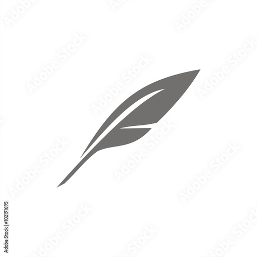 Icono de una pluma. Ilustración vectorial aislada