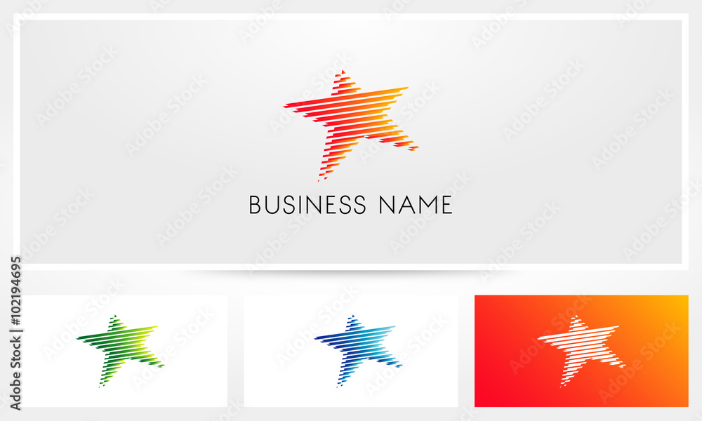 Obraz premium Striped Star Logo