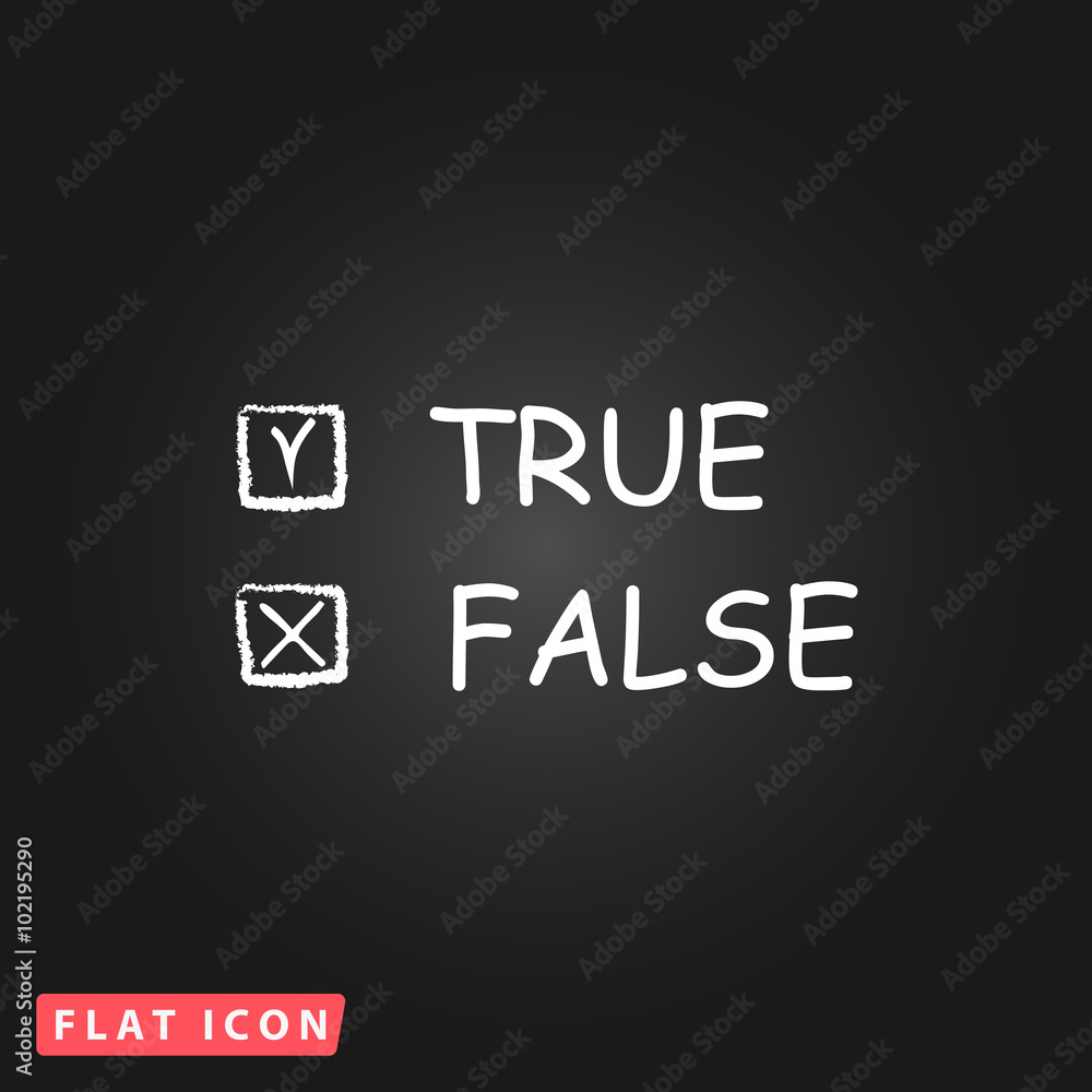 Fototapeta premium True and False icon