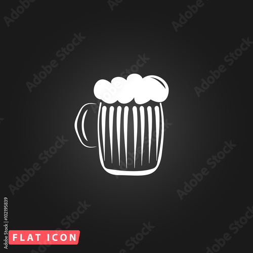 Glass of beer with foam