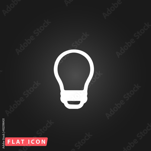 Led lamp flat icon