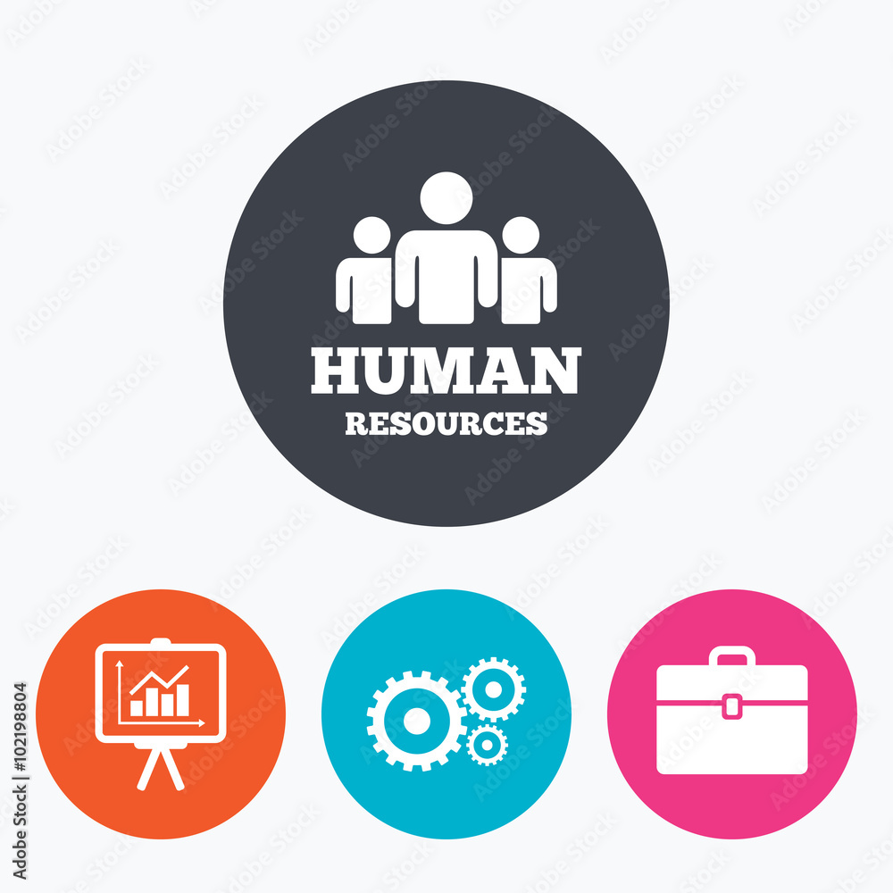 Human resources and Business. Presentation board Human resources and Business. Presentation board