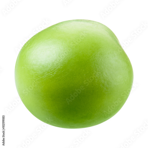 Tela Green pea isolated on white. Witrh clipping path.