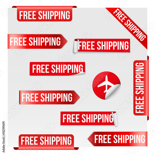 Free Shipping Red Label Design