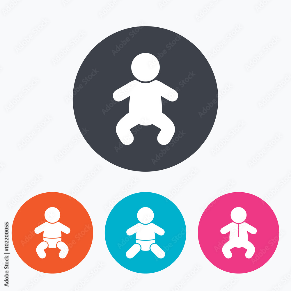 Newborn icons. Baby infants symbols. Newborn icons. Baby infants symbols.