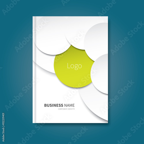 Modern brochure template with circles