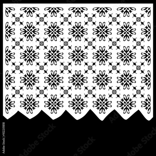 The vintage window curtain