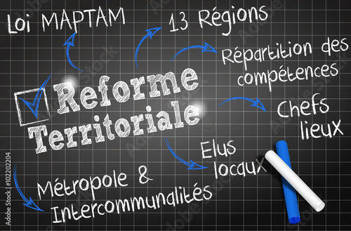 tableau noir schéma : réforme territoriale