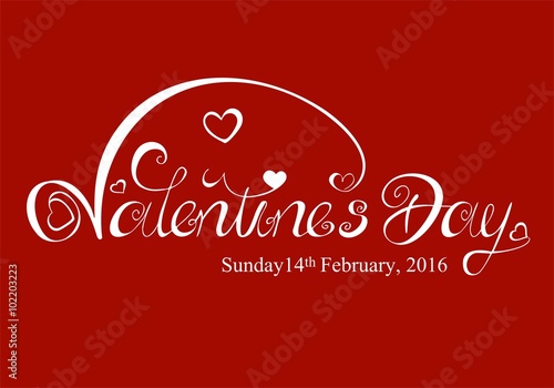 Sunday, February, 14, 2016 - Valentines Day - curlicue - English dates