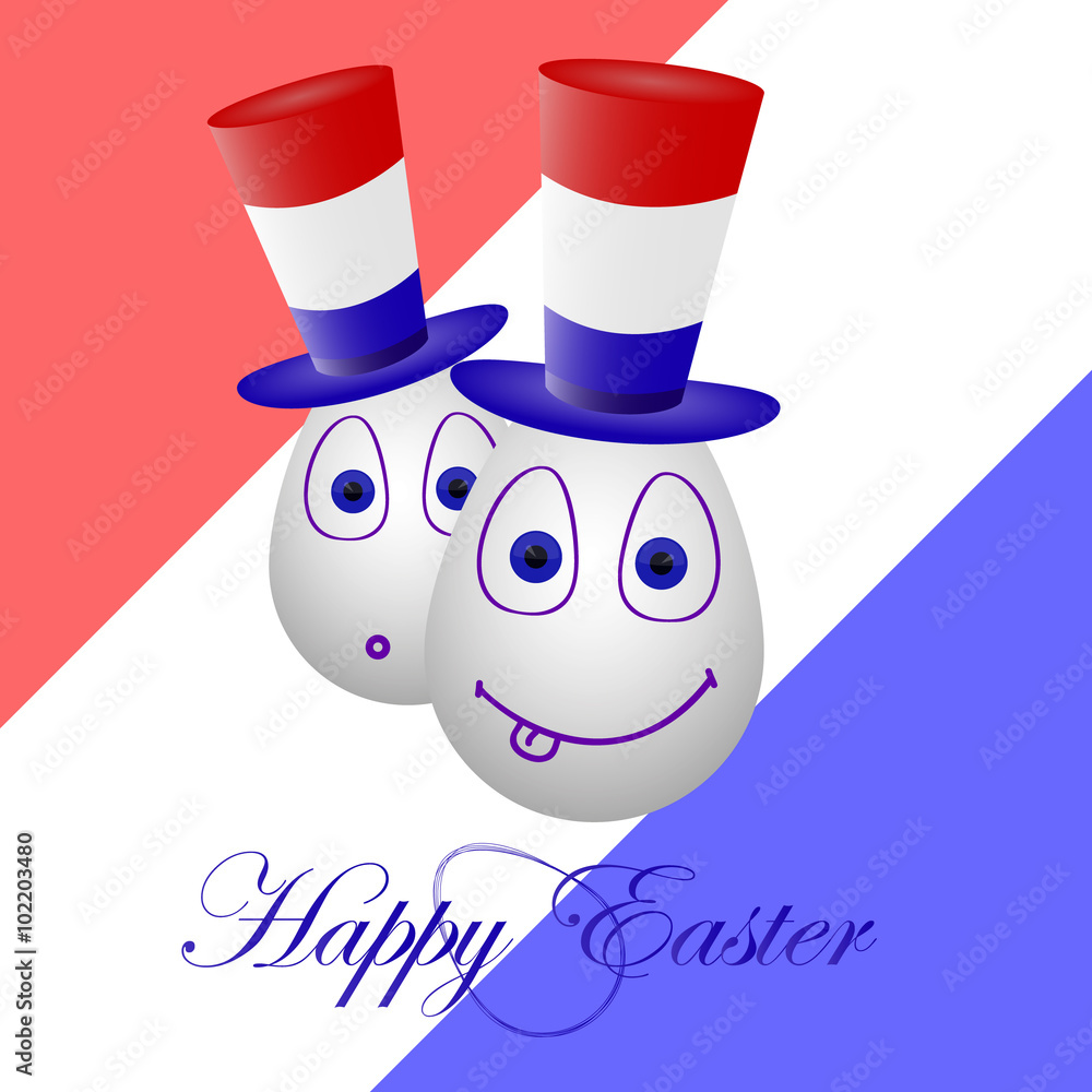 Obraz premium The festive card happy Easter for Luxembourg 2