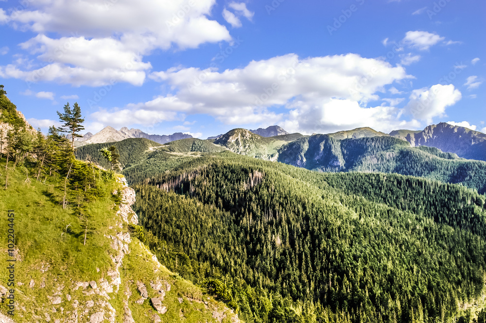 Tatra mountains in the summer. Beautiful holiday view