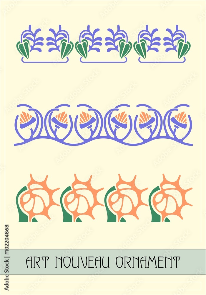 Vector Art Nouveau decor Vector Art Nouveau decor