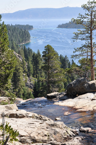 View of Emerald Bay in Tahoe Lake, California
