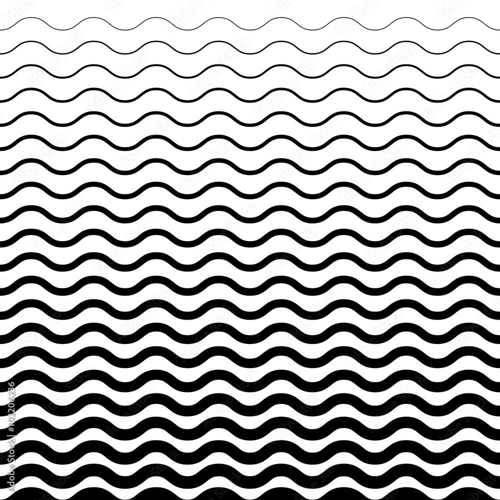 Wave Pattern. Sea Background in Vector Wave Pattern. Sea Background in Vector